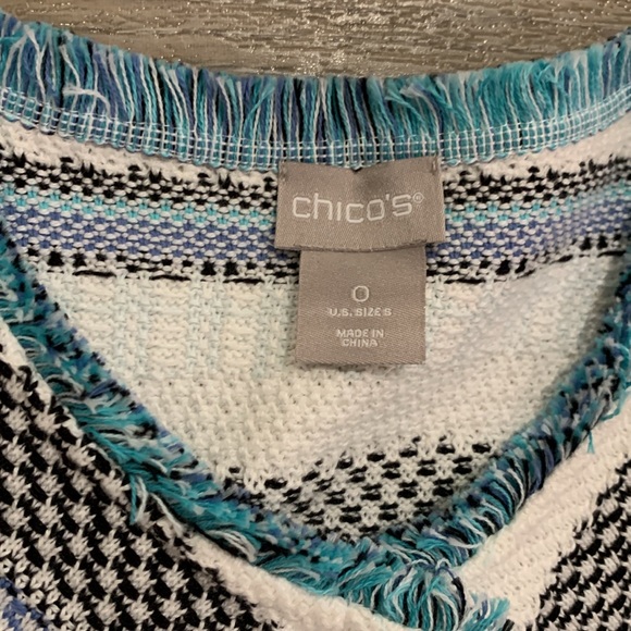Chico’s Structured Stripe Cardigan size 0 - Picture 4 of 7